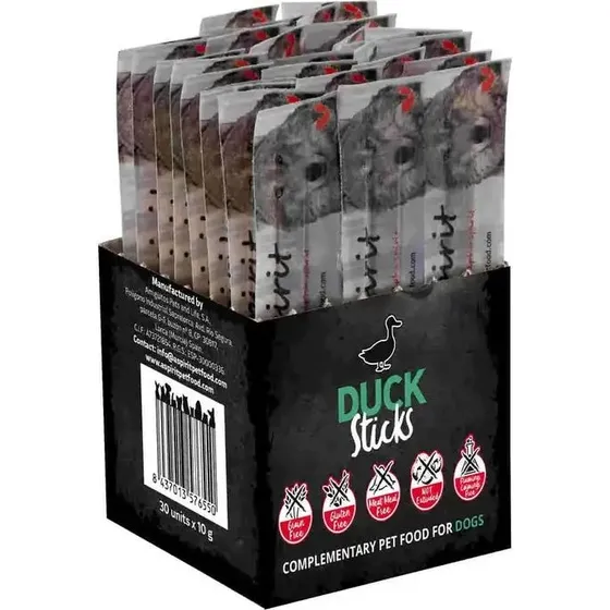 Alpha Spirit Barritas de Pato para Perros 30 Unidades
