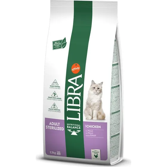 Libra Cat Adult Sterilized con Pollo - Pack Ahorro 2 x 12 kg