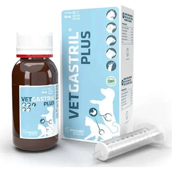 Pharmadiet Vetgastril Plus Protector Gástrico para Perros y Gatos, 50 ml
