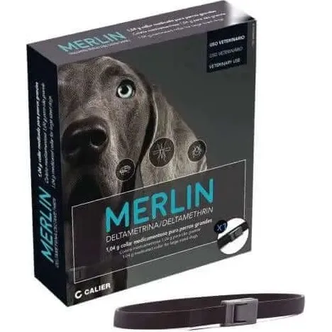 Calier Merlin Collar Antiparasitario para Perros (Pack 2 de 65 cm)