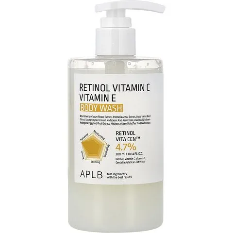 APLB Jabón Líquido Corporal con Retinol, Vitamina C y E, 300ml