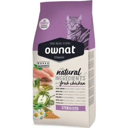 Ownat Cat Classic Sterilized 4 kg - Comida para Gatos Esterilizados