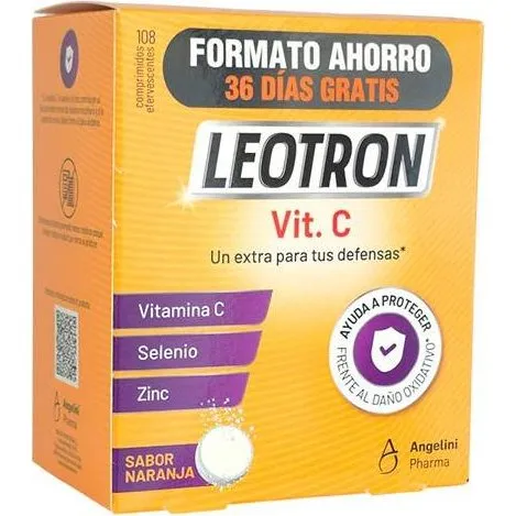 Leotron Vitamina C Naranja 72 + 36 Comprimidos Gratis