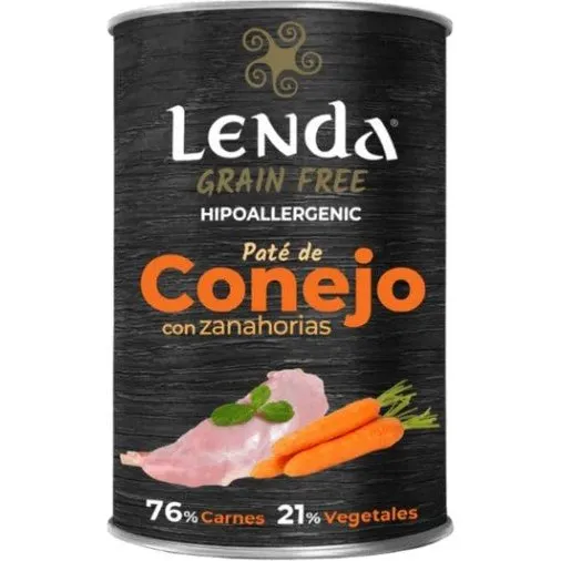 Lenda Lata Grain Free Conejo con Zanahorias 400g