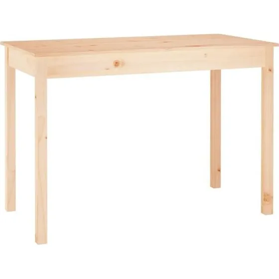vidaXL Mesa comedor madera maciza de pino 110x55x75 cm