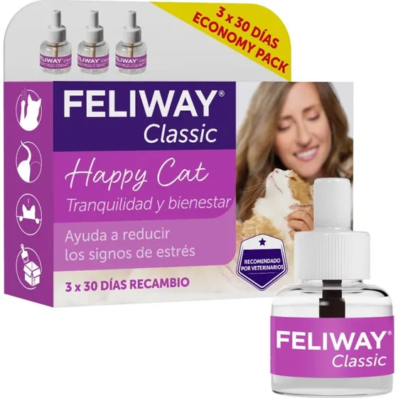 Feliway Classic Recambios Antiestrés - Pack de 3 Unidades
