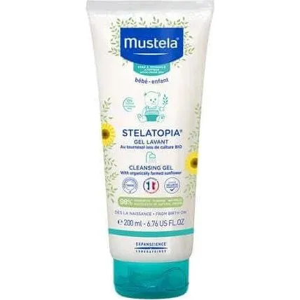 Mustela Stelatopia Gel Limpiador Espumoso para Cuerpo y Cabello 200ml