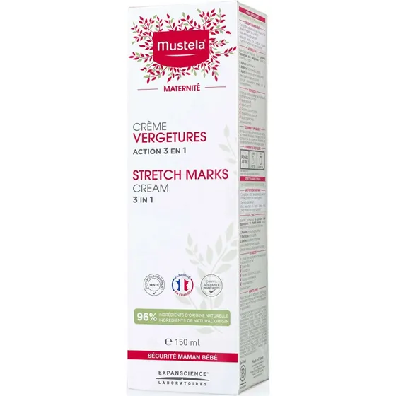 Mustela Maternite Crema Antiestrías 3 en 1, 150 ml