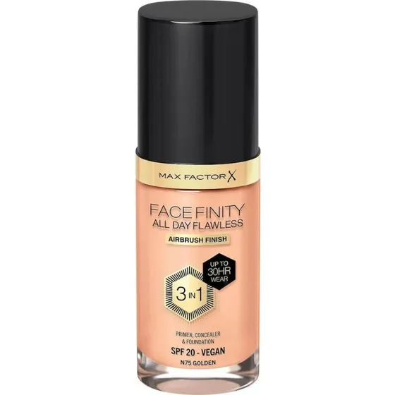 Max Factor Facefinity All Day Flawless 3 en 1 Base N75 Golden 30ml