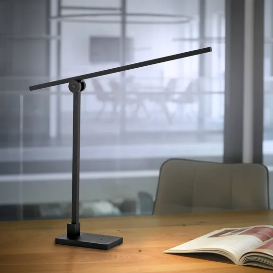 Lámpara de mesa LED PURE Grafo negra con regulador por sensor