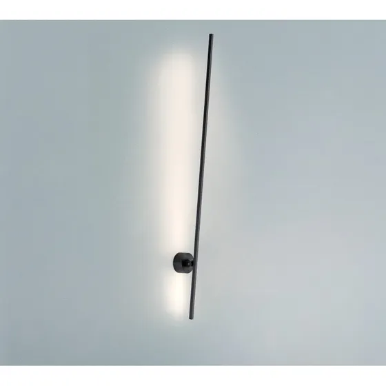 Aplique de pared LED PURE Grafo, negro, 117 cm