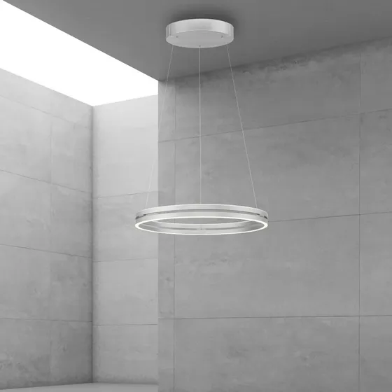Paul Neuhaus Lámpara Colgante LED E-Loop Color Piedra Ø70 cm