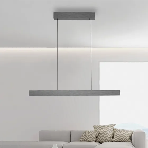Paul Neuhaus Lámpara Colgante LED PURE E-Motion, Platino, CCT