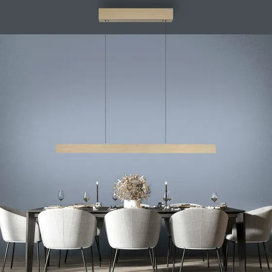 Paul Neuhaus Lámpara Colgante LED E-Motion, Oro Imperial, CCT