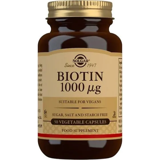 Solgar Biotina 1000 mcg - 50 Cápsulas