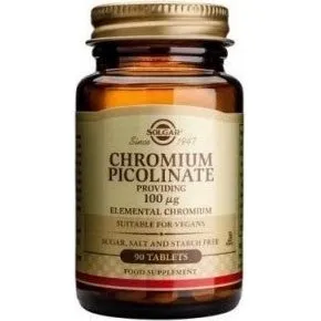 Solgar Picolinato de Cromo 100 mcg 90 Comprimidos