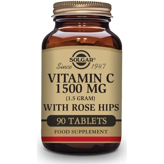 Solgar Vitamina C con Rose Hips 1500mg (90 Comprimidos)