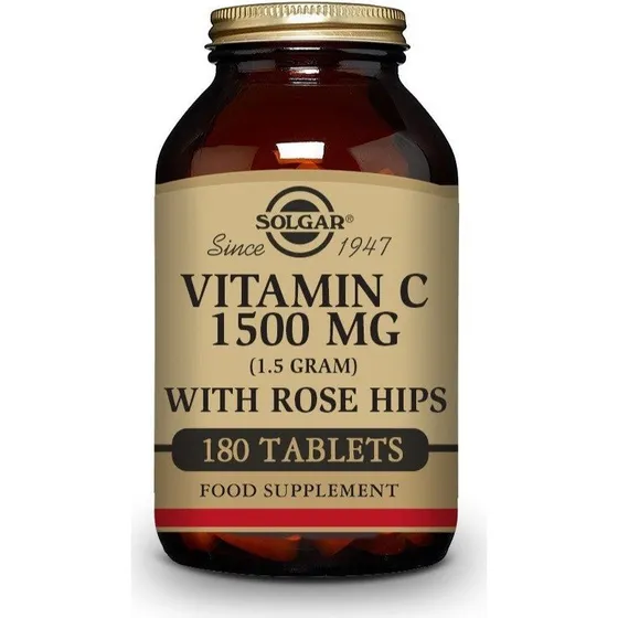 Solgar Vitamina C con Rose Hips 1500mg (180 Comprimidos)