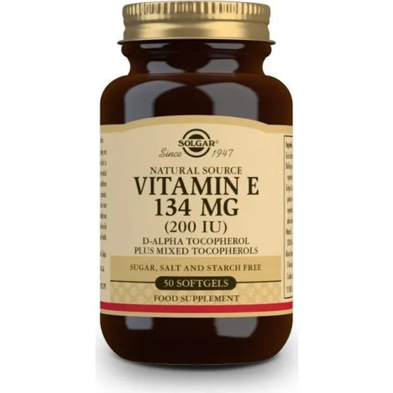 SOLGAR Vitamina E 200 UI (134mg) 50 Cápsulas Blandas