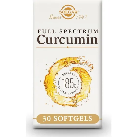 Solgar Curcumina de Espectro Completo 185x (30 Cápsulas Blandas)