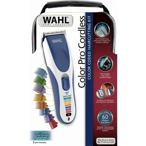 Wahl Color Pro Cortapelo con y sin cable - Azul y Plata