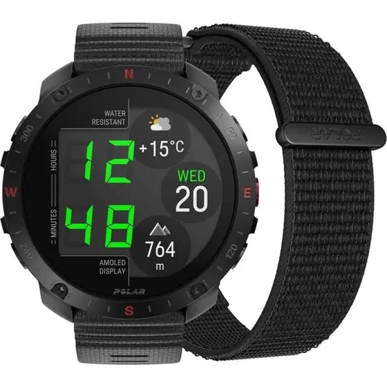 Polar Grit X2 Pro Negro con Correa de Velcro