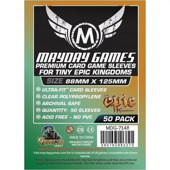 Mayday Premium Fundas para Tiny Epic Kingdoms (88x125 mm) - 50 Unidades