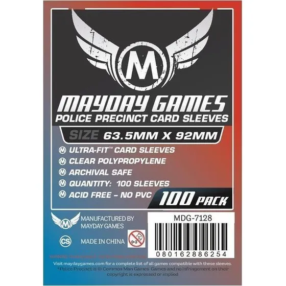 Mayday Fundas Protectoras Police Precinct - 100 Unidades (63.5x92 mm)
