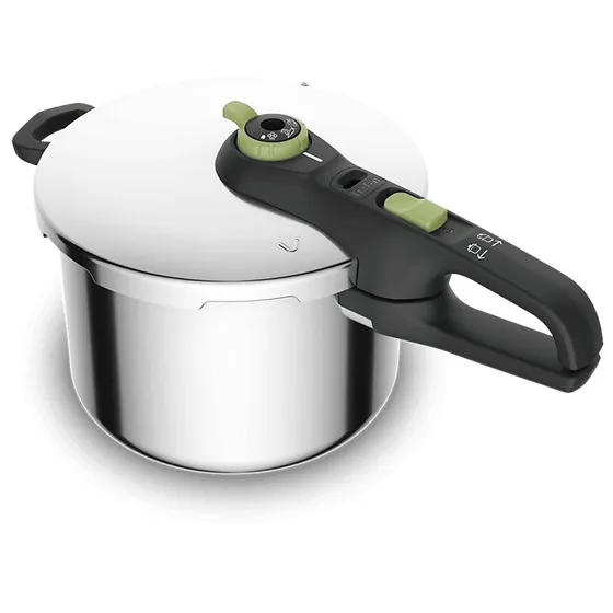 Olla Express Tefal Secure Trendy P2580703 6L - Acero Inox Verde