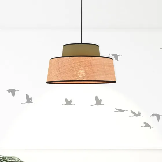 COREP Lámpara colgante Mallorca caqui/natural Ø 38 cm