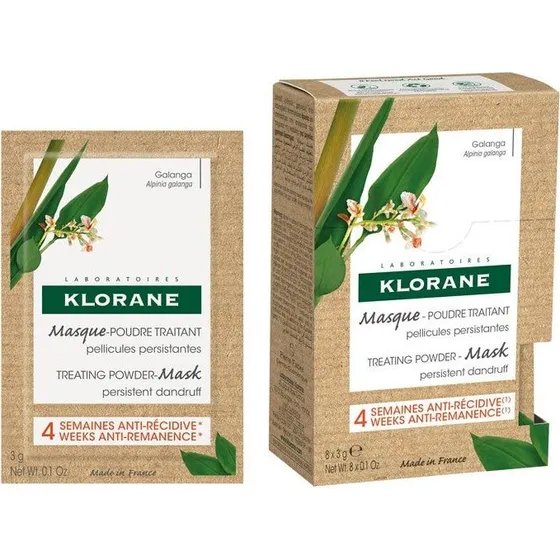 Klorane Mascarilla en Polvo a la Galanga 8 Sobres x 3g