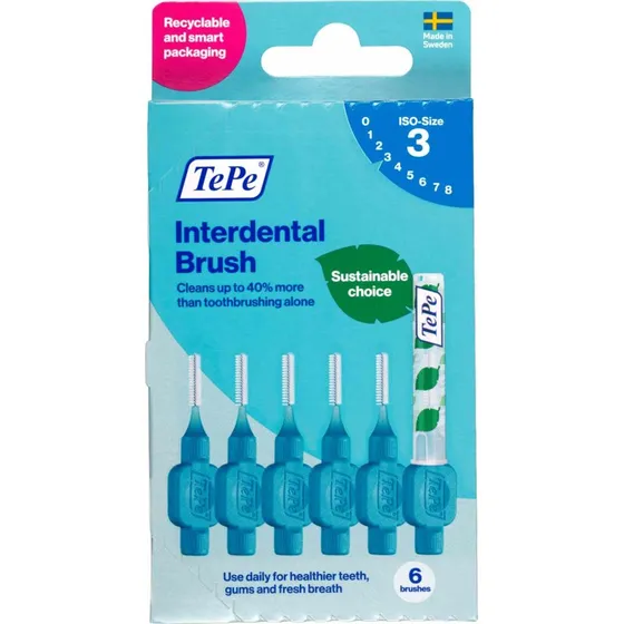 TePe Cepillo Interdental ISO 3 0.6 mm Azul