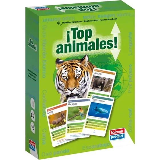Falomir Top Animales - Juego de Cartas Educativo para la Familia