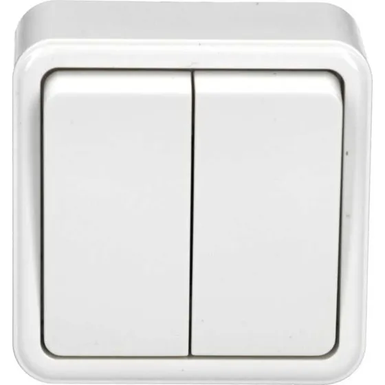 Schneider Doble Interruptor 2 Circuitos Blanco