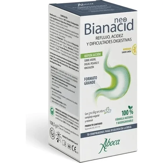 Aboca Neobianacid Limón, 70 Comprimidos
