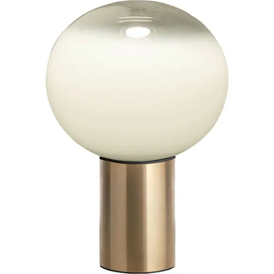 Artemide Laguna 16 Lámpara de Sobremesa Gold con Pantalla de Vidrio