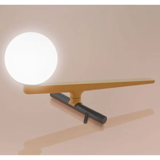 Artemide Yanzi T Lámpara de Sobremesa en Latón y Madera