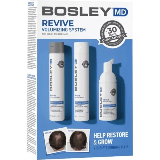 Kit BosleyMD Revive para Cabello No Teñido (3 Pasos)