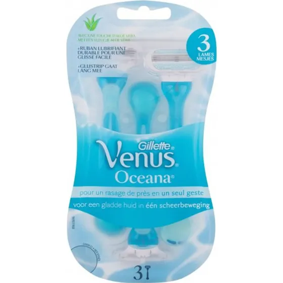 Gillette Venus Oceana - Pack de 3 Maquinillas de Afeitado Azules