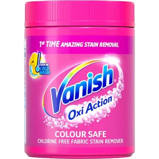 Vanish Oxi Action Powder Quitamanchas para Ropa de Color (Rosa) 470 g