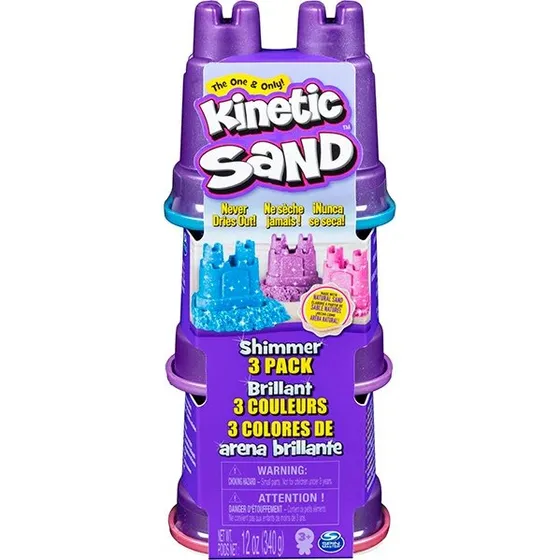 Spin Master Kinetic Sand Shimmer Multipack 3 Colores