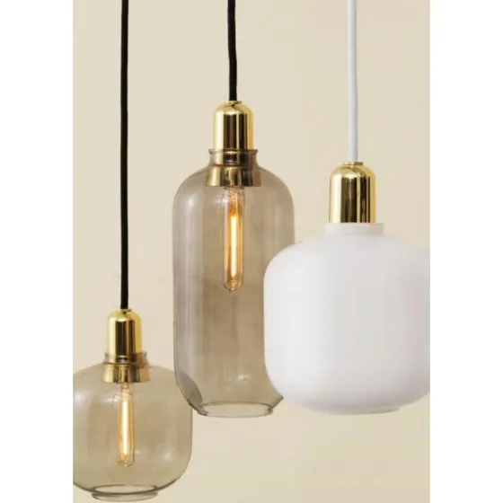 Normann Copenhagen Lámpara Colgante Amp S Ahumado/Latón