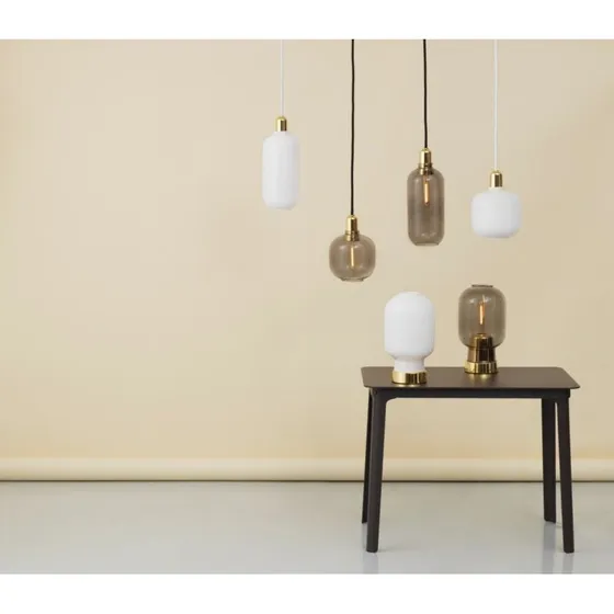 Normann Copenhagen Lámpara Colgante Amp L Blanco y Latón