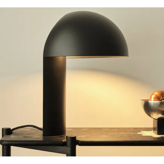 Gejst Lámpara de mesa Leery negra de acero, 40 cm
