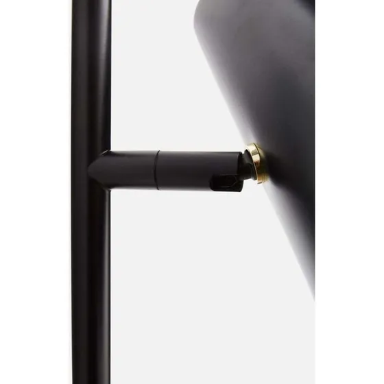 Woud Lámpara de pie Cono Negro en Metal