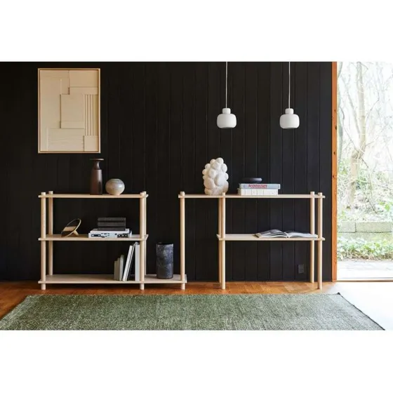 Woud Lámpara colgante Stone Small negra de metal - Ø 16 cm