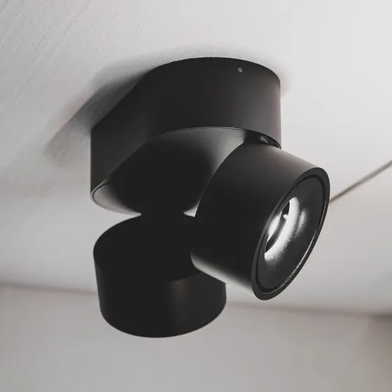 Loom Design Aim Downlight LED Doble Spot Negro