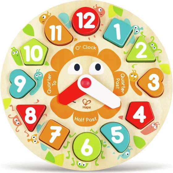 Hape Puzzle Reloj Madera Encajable