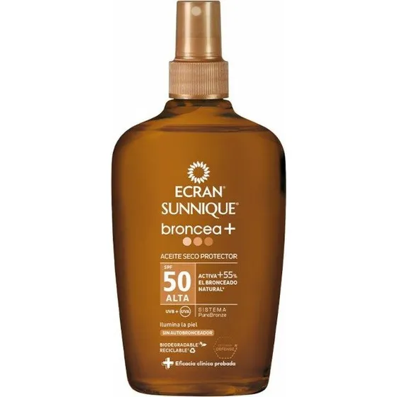 Ecran Sunnique Protector Solar Aceite Spf50 Spray 200 ml
