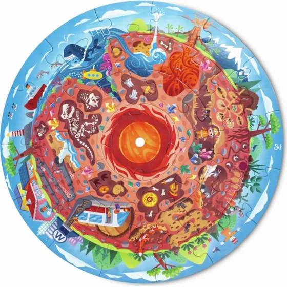 Hape Puzzle Mundo Subterráneo con LED